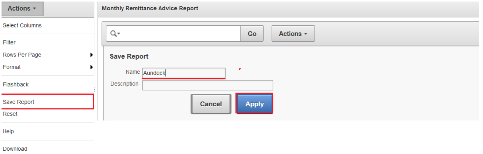 EFIS TP Reporting (Pre-Production): Customization and Filtering