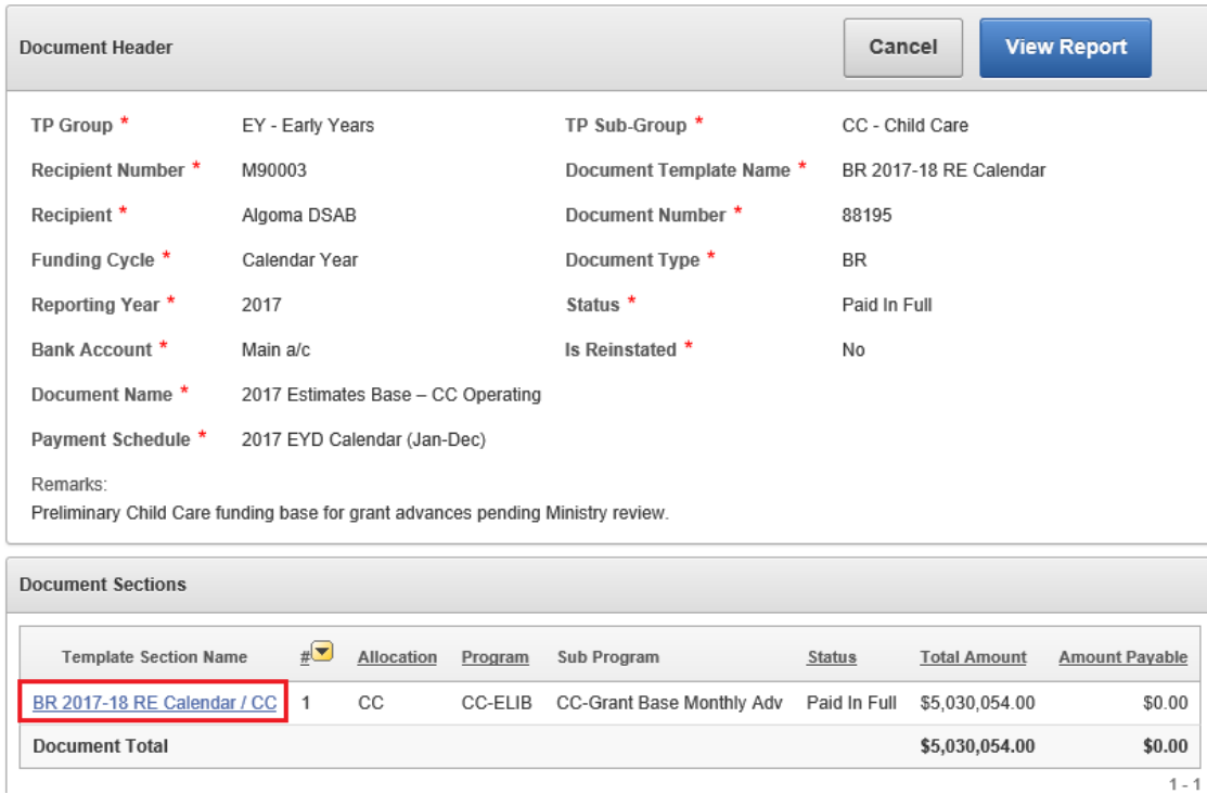 EFIS TP Reporting (Pre-Production): Document Report