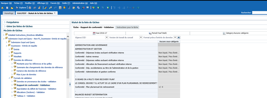 Affiche les formulaires de validation situés dans le dossier des formats de validation