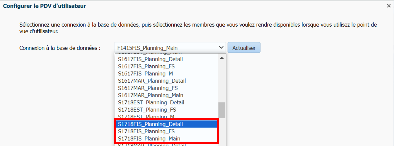 File > Preferences > Financial Reporting > Setup Members (under User Point of View)